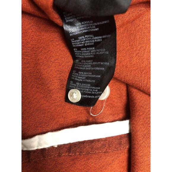 Lindbergh White Men's M Orange Heather Button Down Shirt Preppy Academia City - Picture 8 of 10